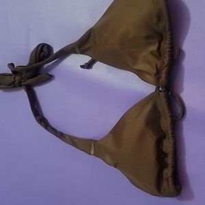 Victoria's secret swim halter bikini top brown